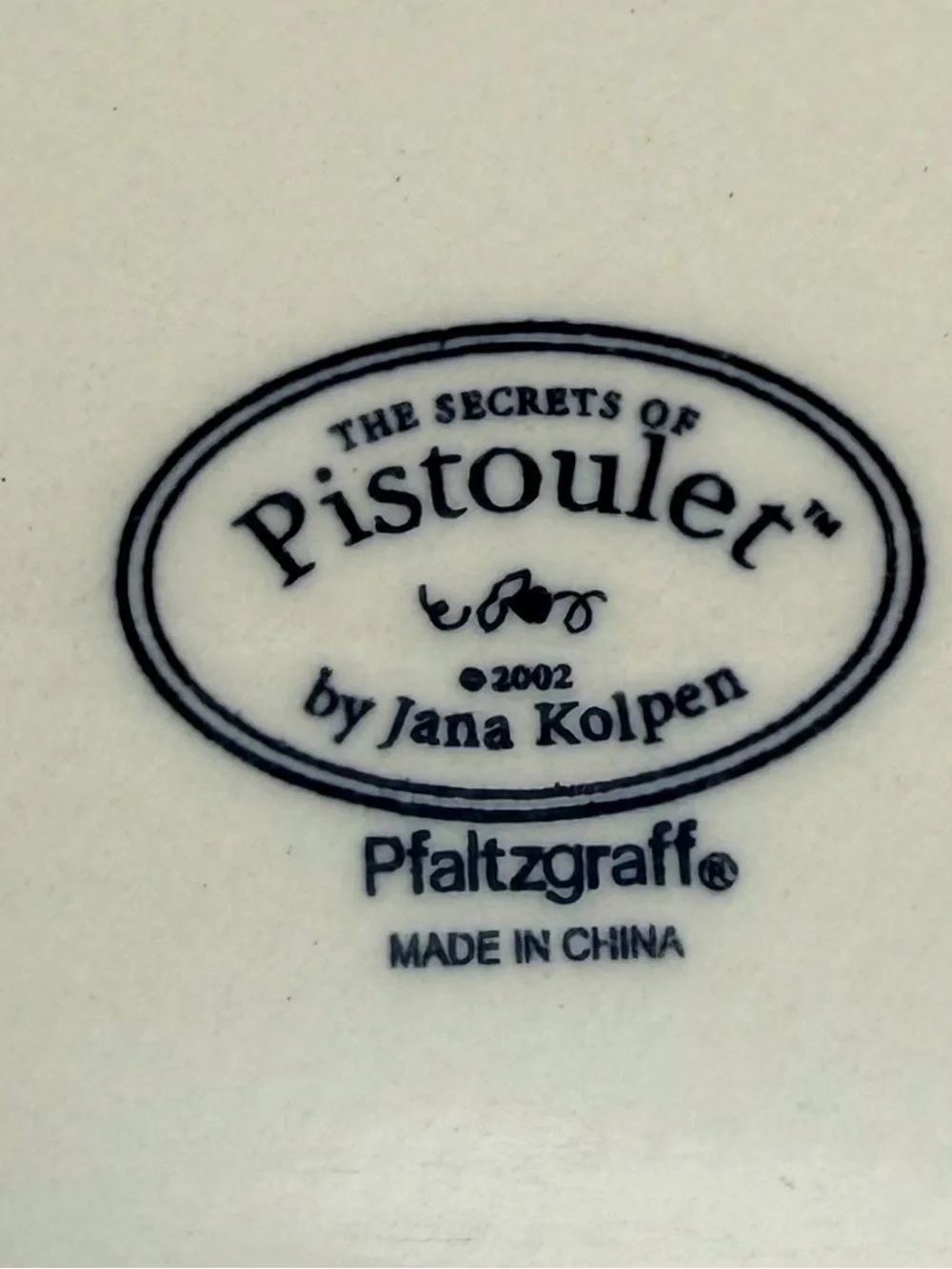 Pfaltzgraff, Retired, “The Secrets of Pistoulet”, Covered Butter Dish. FUN!